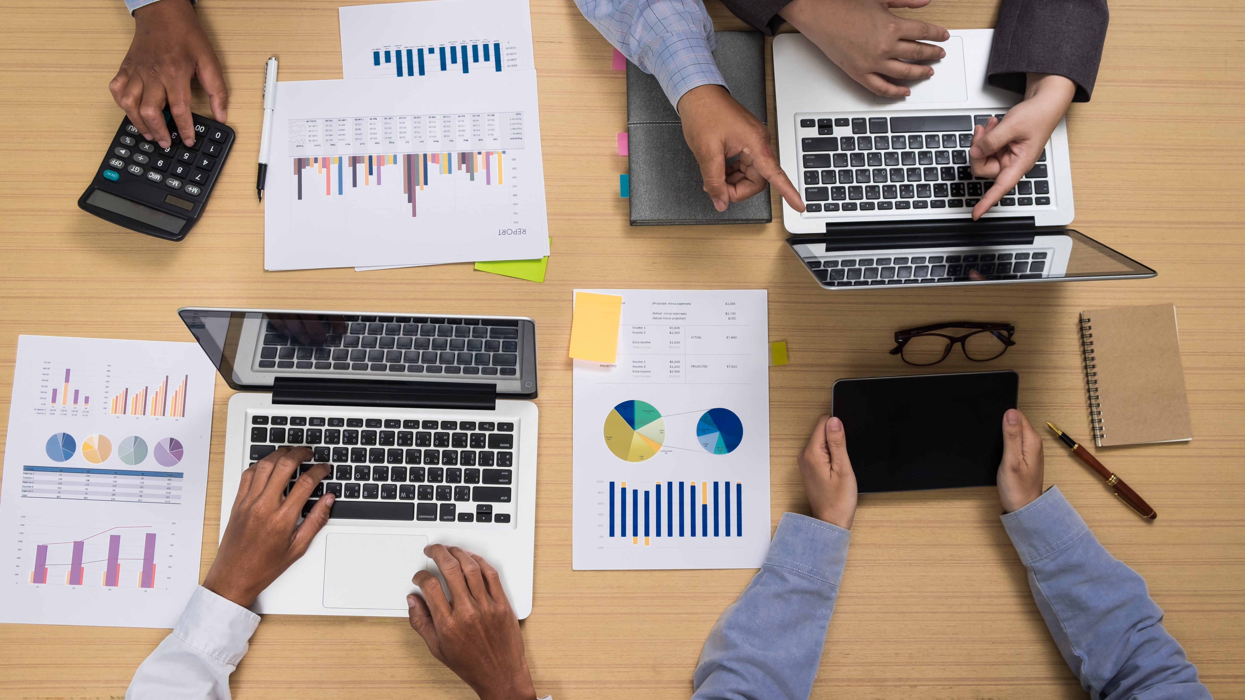 Image of a digital analytics dashboard with financial insights